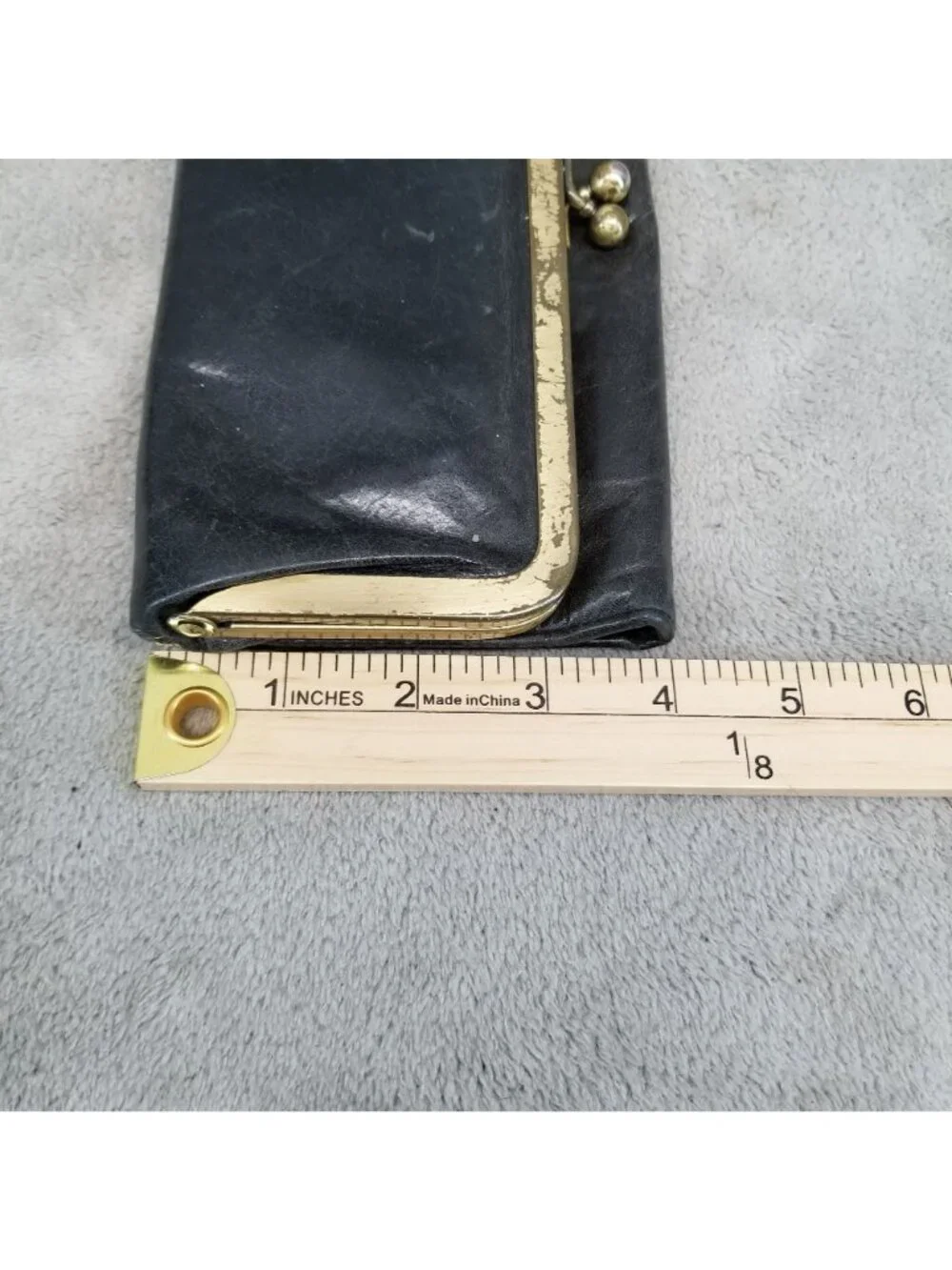 HOBO Wallet Womens 8x4 Black Leather Clutch *Read*